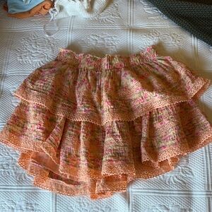 Aerie Floral Lace Tiered Skirt